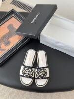 CHANEL Camellia Slide Sandals - Image 2