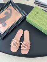 GUCCI Rubber Slide Sandals - Image 2