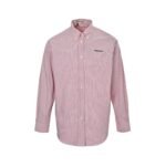 Miu Miu pink striped long-sleeved shirt