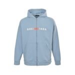 Balenciaga 25Fw Colorful Letter Foam Print Zip-Up Hooded Jacket