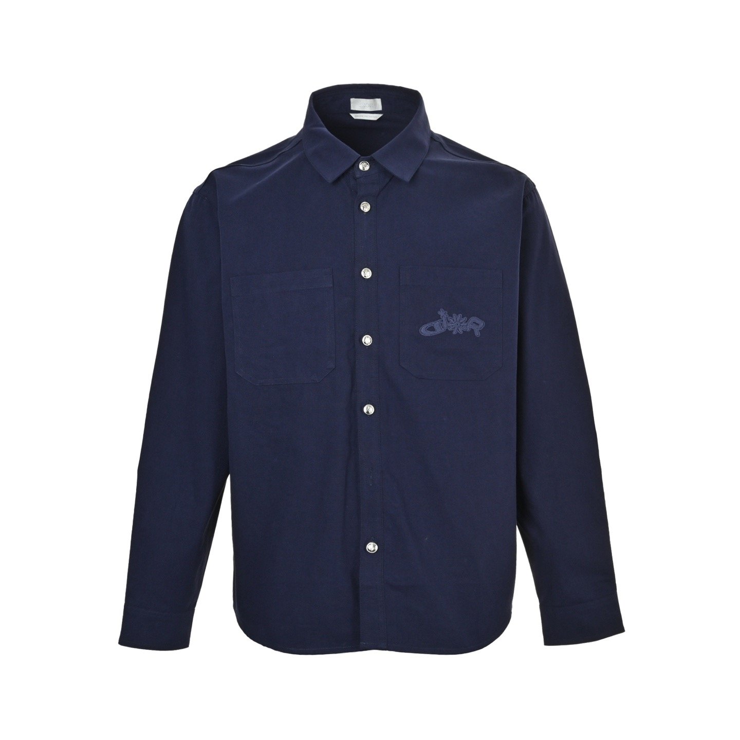 1 Dior25Fw Collaboration Embroidered Logo Canvas Shirt Jacket - Image 1