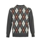 Louis Vuitton 25Fw Diamond Jacquard Crew Neck Sweater