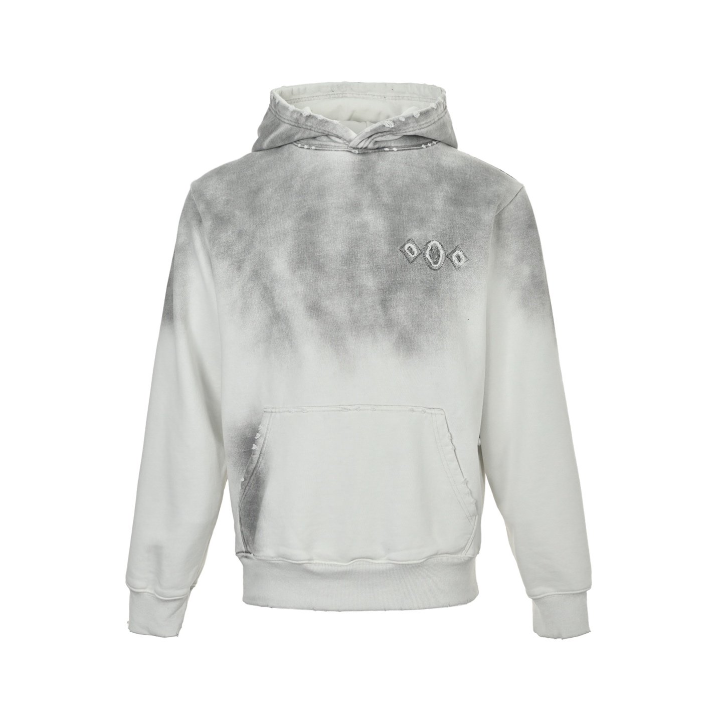 1 Louis Vuitton Cloud Logo Cutout Appliqué Embroidery Washed Hoodie - Image 1