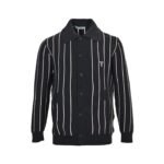 Prada 25Fw Striped Collared Knit Cardigan