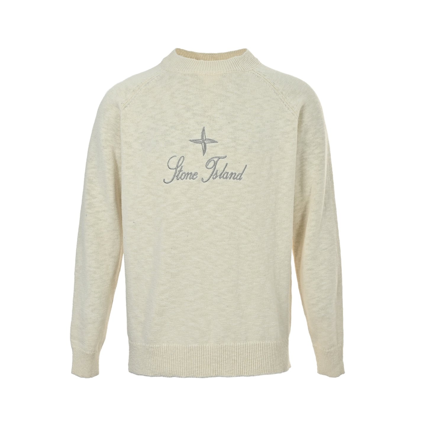 1 Stone Island Embroidered Logo Crew Neck Sweater - Image 1