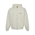 Balenciaga 25Fw Embroidered Letter Zip-Up Hoodie