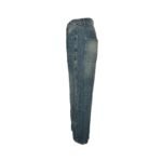 Louis Vuitton 24Fw Enamel Button Washed Distressed Work Jeans - Image 4