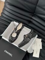 Chanel Tweed Mary Jane Ballerina Flats