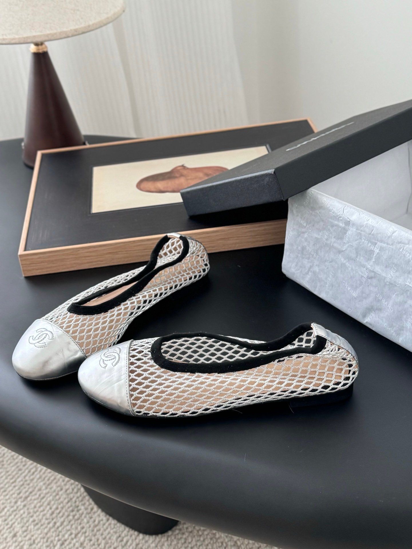 2 CHANEL Mesh Ballet Flats - Image 1