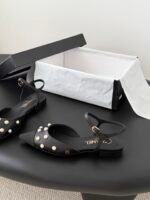 Chanel Pearl Slingback Flats