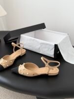 Chanel Pearl Slingback Flats