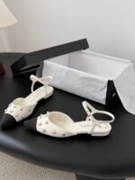 Chanel Pearl Slingback Flats