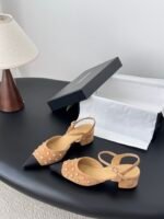 Chanel Pearl Slingback Flats