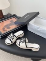 CHANEL Camellia Slide Sandals