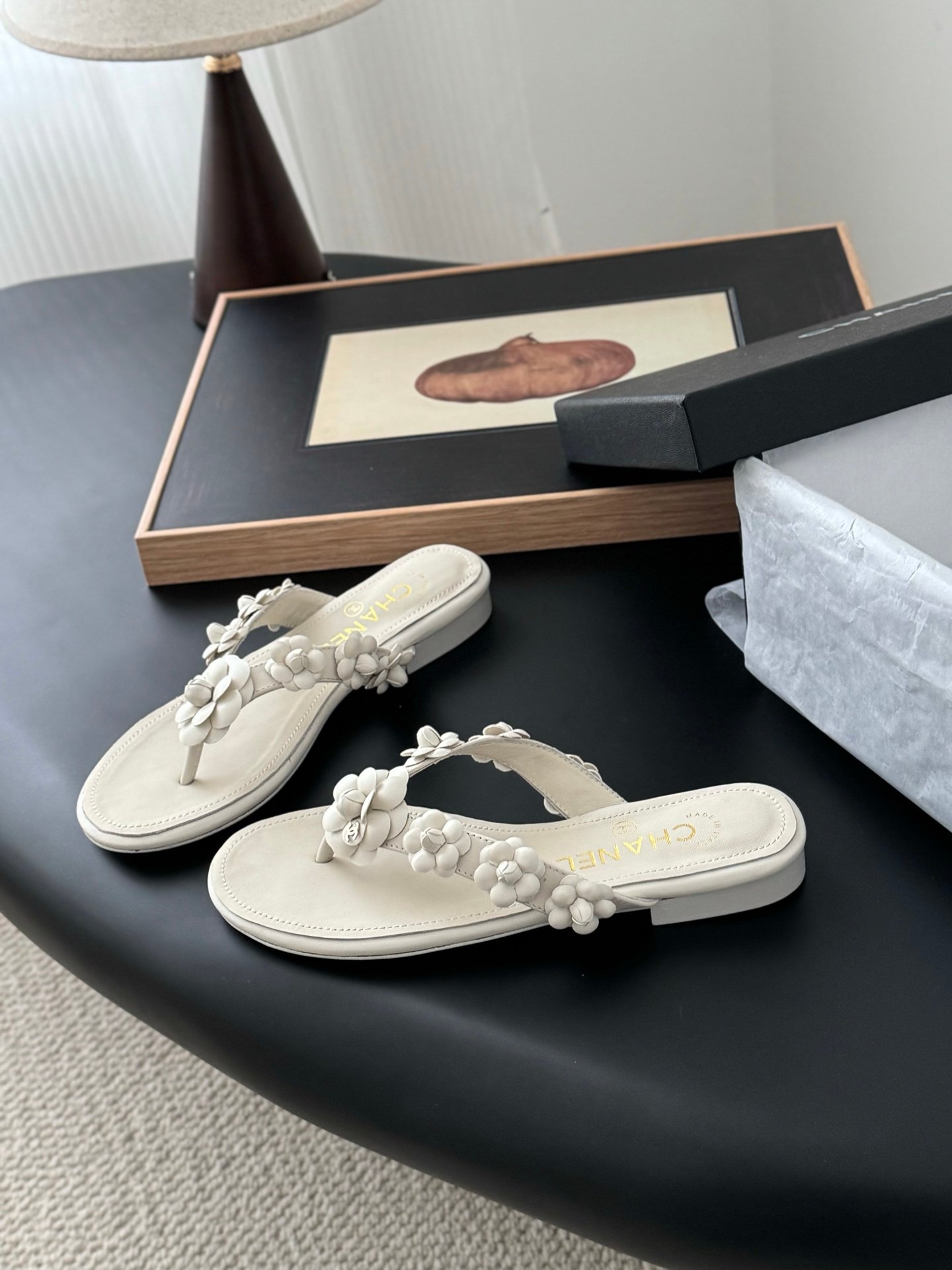 2 CHANEL Slide Sandals - Image 1