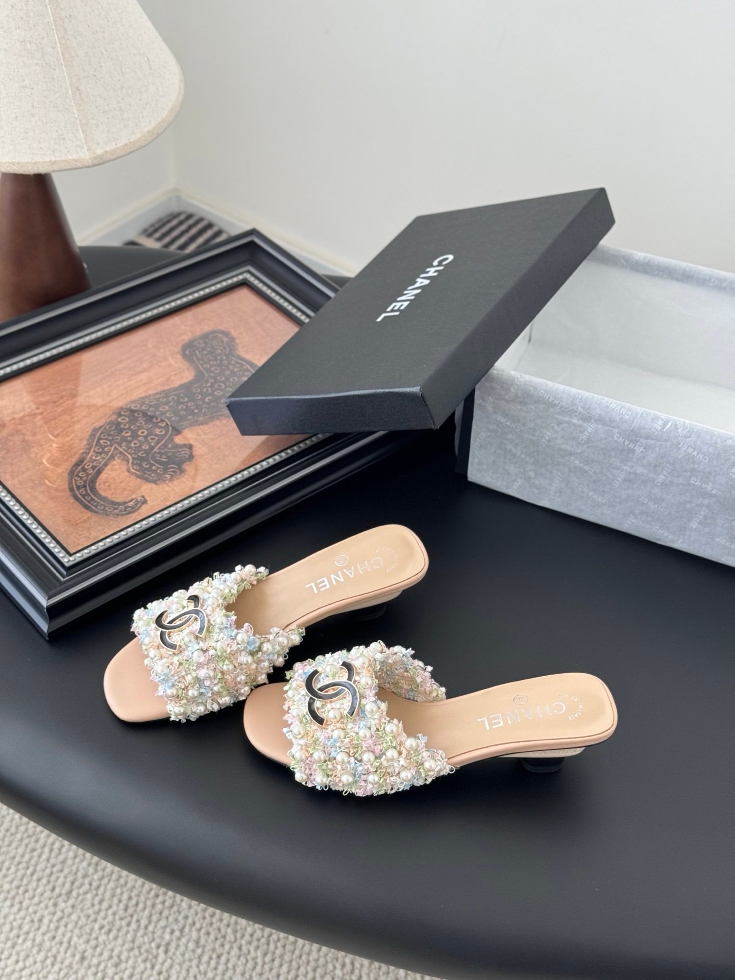 2 CHANEL Slide Sandals - Image 1
