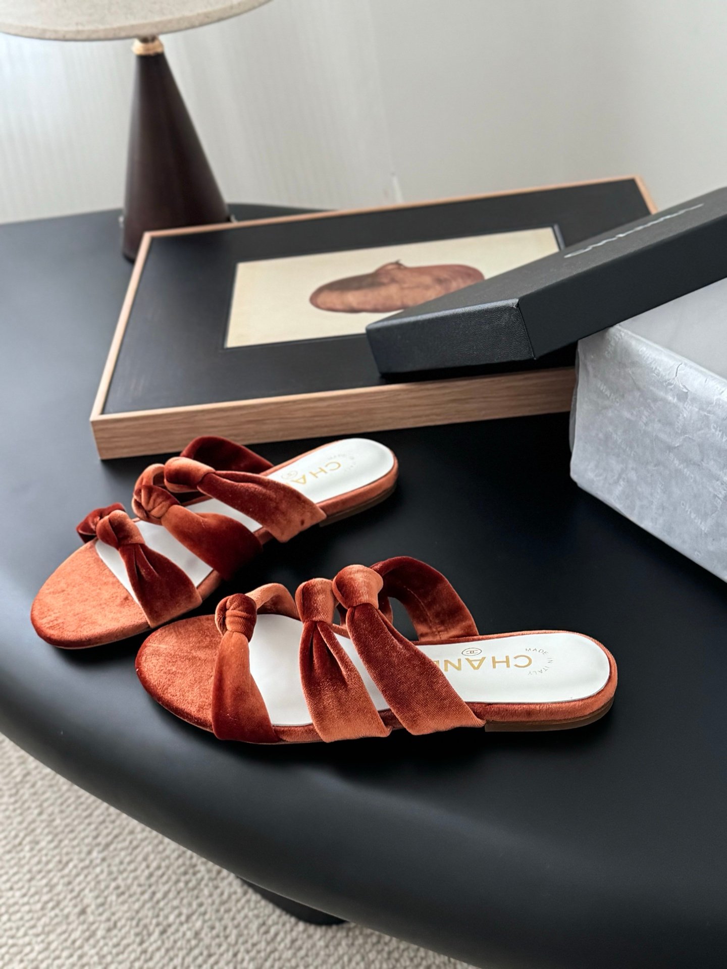 2 CHANEL Slide Sandals - Image 1