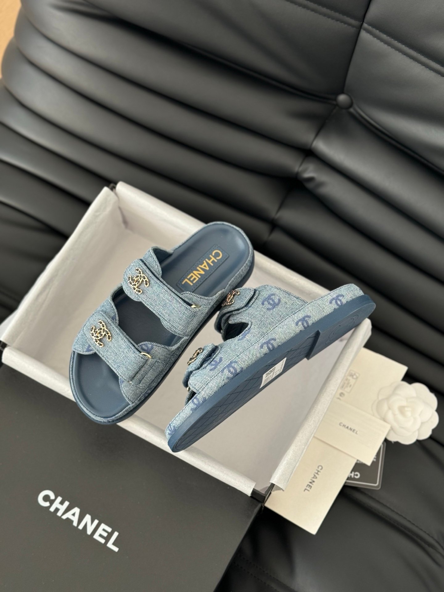 2 Chanel Slide Sandals - Image 1