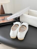 MM6 Croc-Embossed Square-Toe Ballet Flats - Image 4