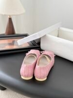 MM6 Croc-Embossed Square-Toe Ballet Flats - Image 4