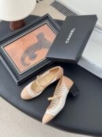 Chanel Raffia Mary Jane Block Heels - Image 6