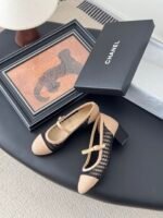 Chanel Raffia Mary Jane Block Heels - Image 6