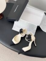Chanel Pearl Camellia Heels - Image 5