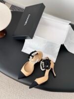 Chanel Pearl Camellia Heels - Image 5