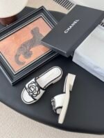 CHANEL Camellia Slide Sandals - Image 6