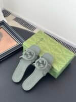 GUCCI Rubber Slide Sandals - Image 4