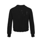ENFANTS RICHES DÉPRIMÉS: Melancholy Rich Kid Cable Knit Cardigan with Distressed Design - Image 2