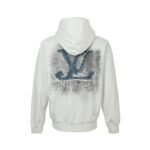 Louis Vuitton denim patch embroidered washed distressed hoodie - Image 4
