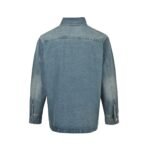 Ami Paris Woven Heart Embroidered Denim Shirt - Image 5