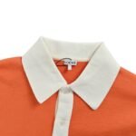 Loewe 25Fw Embroidered Logo Color Block Striped Polo Sweatshirt - Image 5
