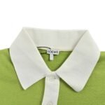 Loewe 25Fw Embroidered Logo Color Block Striped Polo Sweatshirt - Image 4