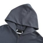 Balenciaga Distressed Embroidered Hand-Painted Zipper Hooded Sweatshirt Jacket - Image 2