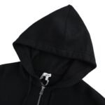 Loewe leather pocket wool zip-up hooded jacket - Image 4