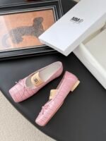 MM6 Croc-Embossed Square-Toe Ballet Flats - Image 6