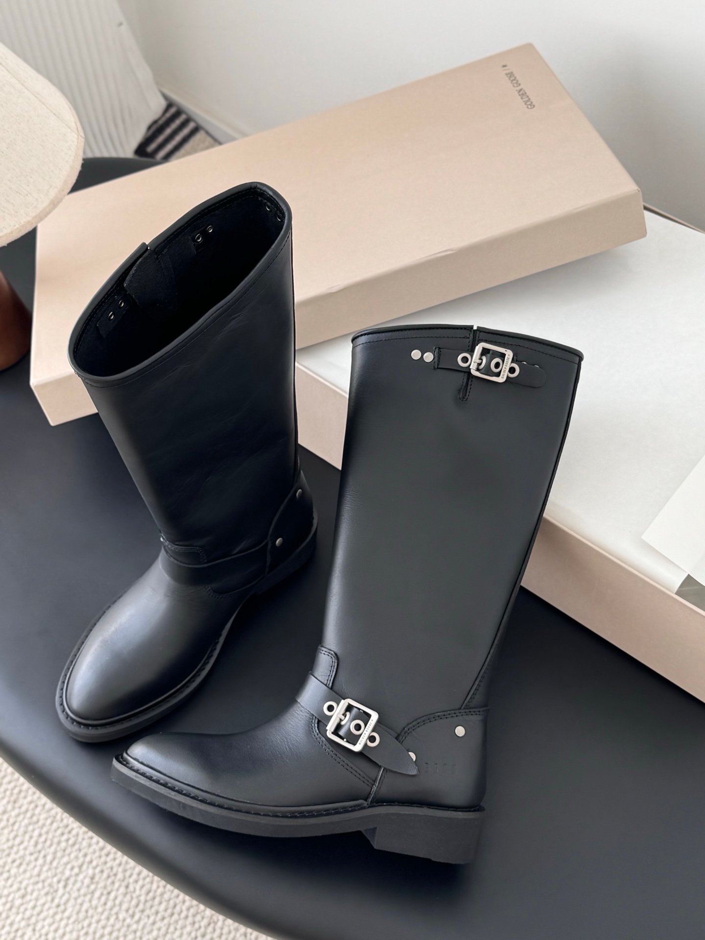 4 Golden Goose High Biker Boots - Image 1