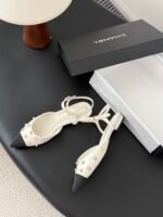 Chanel Pearl Slingback Flats - Image 6