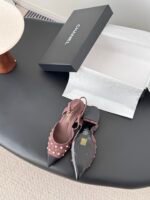 Chanel Pearl Slingback Flats - Image 3