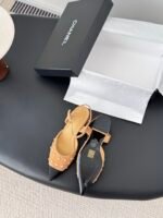 Chanel Pearl Slingback Flats - Image 3