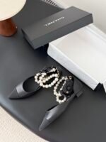 Chanel Pearl Camellia Flats - Image 6