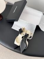 Chanel Pearl Camellia Heels - Image 3