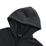 Balenciaga Blur Print Washed Zip-Up Hooded Jacket - Image 4