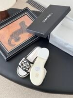 CHANEL Camellia Slide Sandals - Image 3