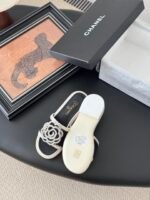 CHANEL Camellia Slide Sandals - Image 3