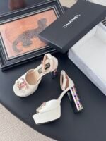 Chanel Block Heel Sandals - Image 6