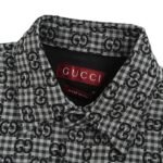Gucci all-over jacquard plaid long-sleeved shirt - Image 4