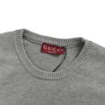Gucci 24Fw Jacquard Crew Neck Sweater with Cursive Signature Letters - Image 2
